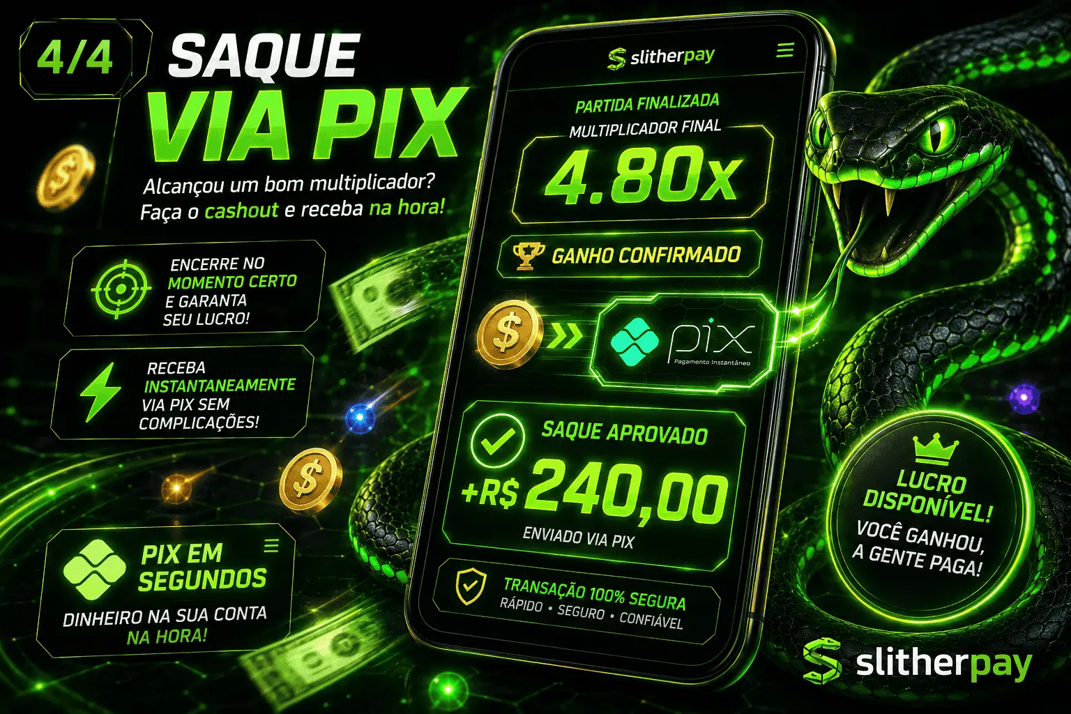 4. Faça o Cashout